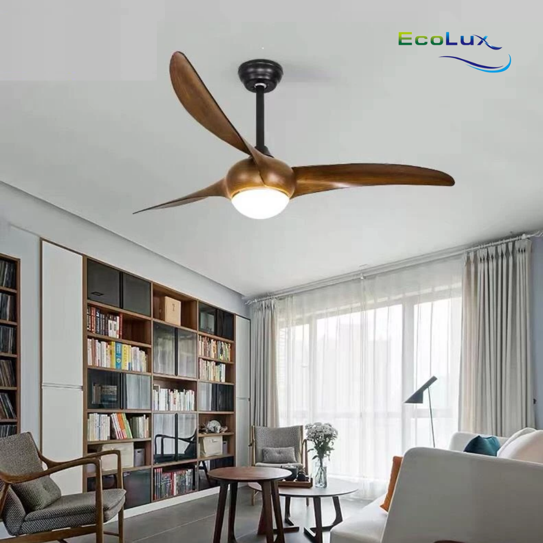 Ecolux 52IN ALMOND Ceiling Fan dengan motor DC Remote Control