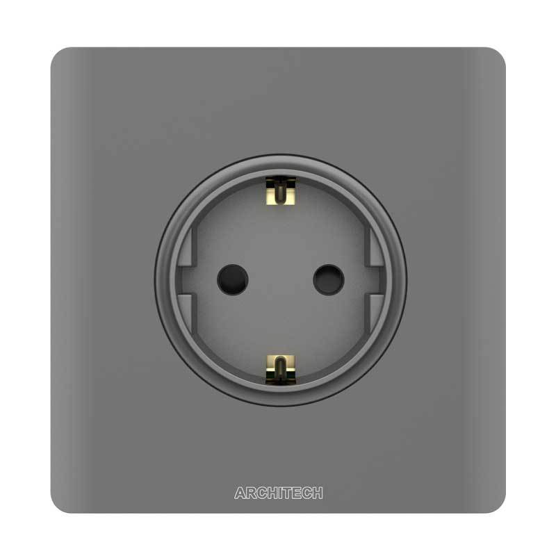 ARCHITECH V20-C18 Stop Kontak 16A 2P+E SNI | Stop Kontak Listrik Premium | White Black Gold Brown Grey