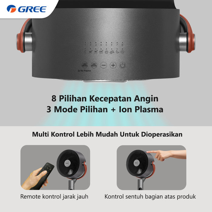 Luxury Air Circulation Fan dengan Teknologi Ion Plasma, Kipas Angin Mewah Gree GCF CIRCOOL14L