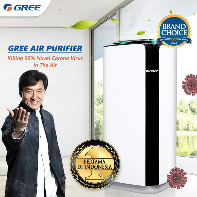 GREE Air Purifier GCC-400DENA, Pembasmi Kuman, Virus, Bakteri di udara