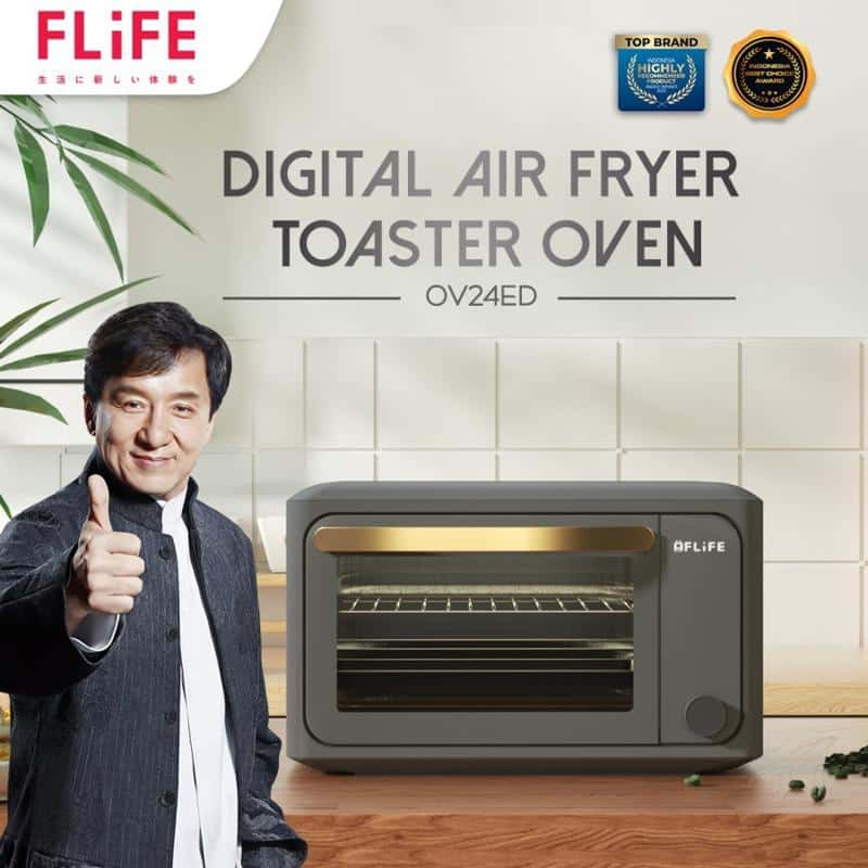 FLIFE OV24ED Digital Air Fryer Toaster Oven 24L - 8 in 1 Function