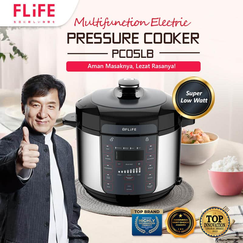 FLIFE Multifunction Electric Pressure Cooker, PC05LB - Panci Presto 5L