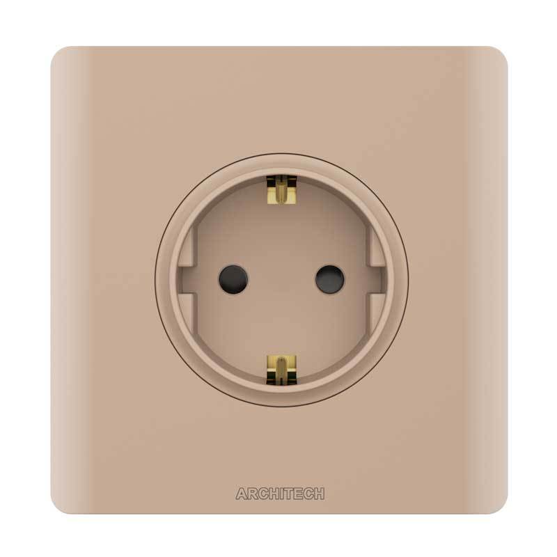 ARCHITECH V20-C18 Stop Kontak 16A 2P+E SNI | Stop Kontak Listrik Premium | White Black Gold Brown Grey