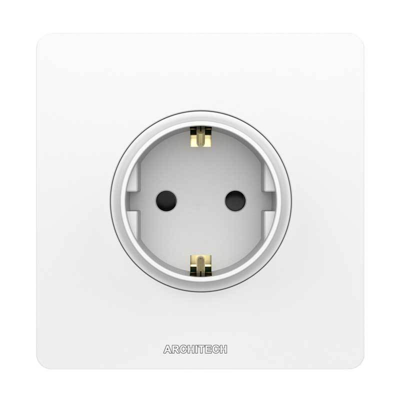 ARCHITECH V20-C18 Stop Kontak 16A 2P+E SNI | Stop Kontak Listrik Premium | White Black Gold Brown Grey